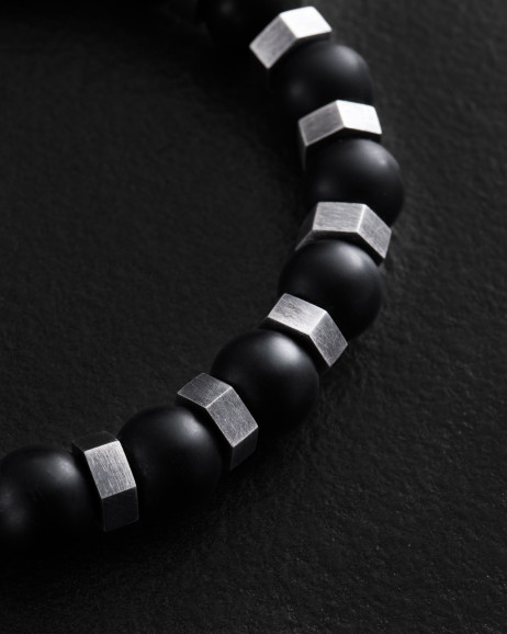 Herrenarmband RESPONDEO (Silber, Lava) M 2