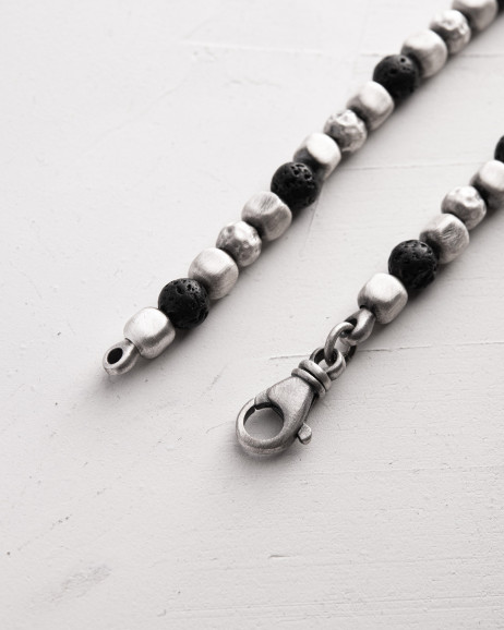 Armband CUBE. LAVA STONE in Sterlingsilber 5