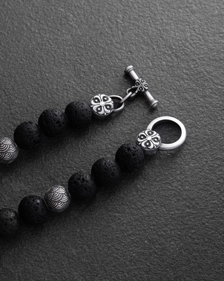 Herrenarmband JAPANISCHE KOI-KARPEN UND WELLEN (Lava) 3