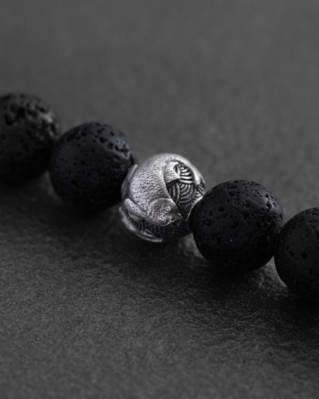 Herrenarmband JAPANISCHE KOI-KARPEN UND WELLEN (Lava) 4