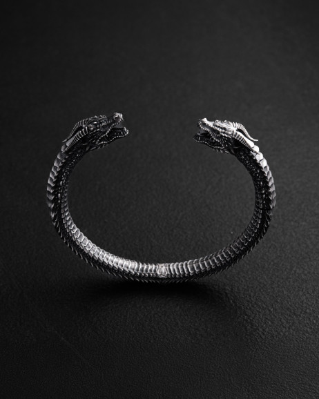 Armreif KAMPF DER DRACHEN in Sterlingsilber 7