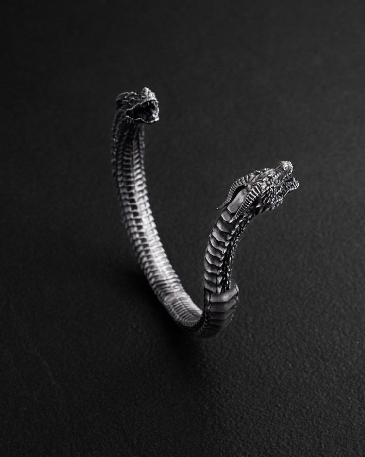 Armreif KAMPF DER DRACHEN in Sterlingsilber 8
