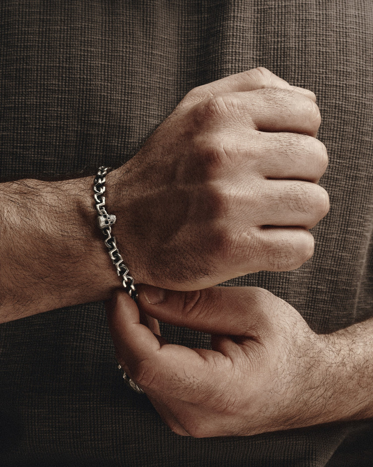 Armband SCHÄDEL in Sterlingsilber 2