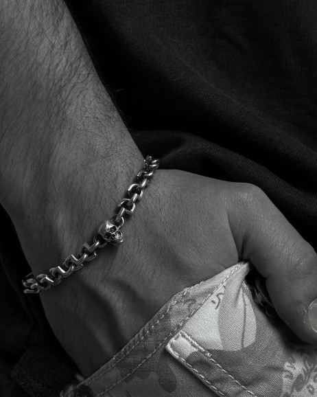 Armband SCHÄDEL in Sterlingsilber 4