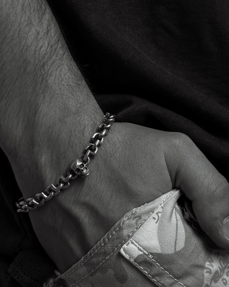 Armband SCHÄDEL in Sterlingsilber 4