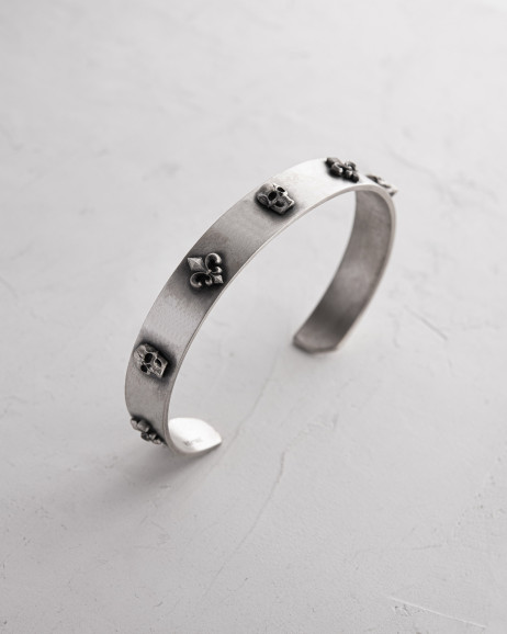 Armreif FLEUR DE LIS. SCHÄDEL in Sterlingsilber 5