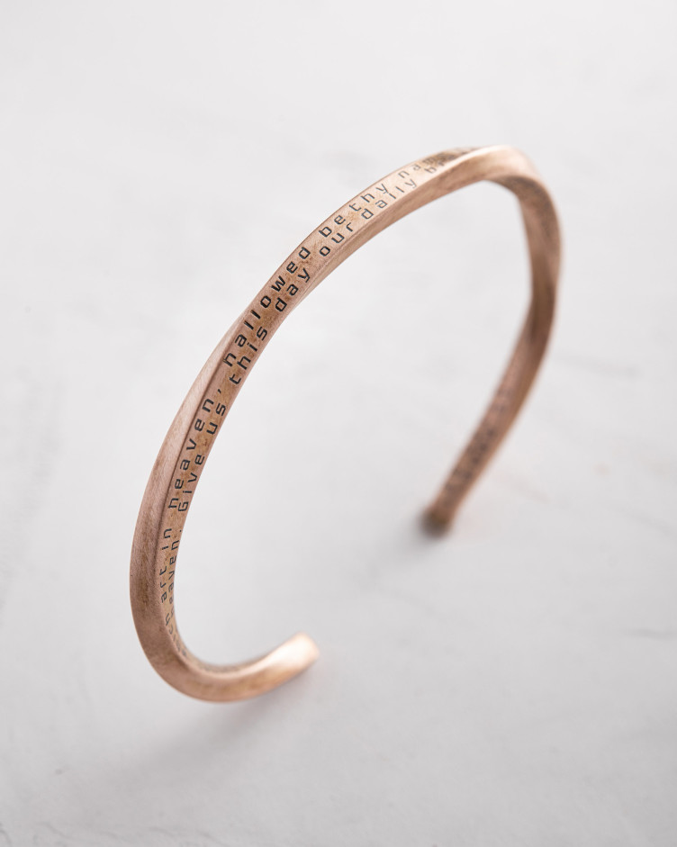 Armreif THE LORD'S PRAYER – OUR FATHER aus Rotgold 5