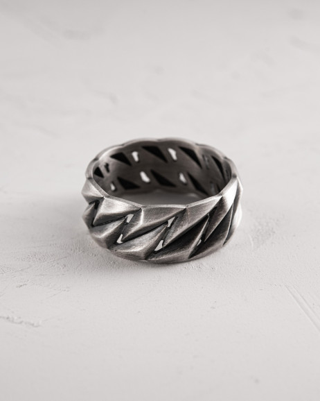 Ring KUBANISCHE KETTE in Sterlingsilber 9