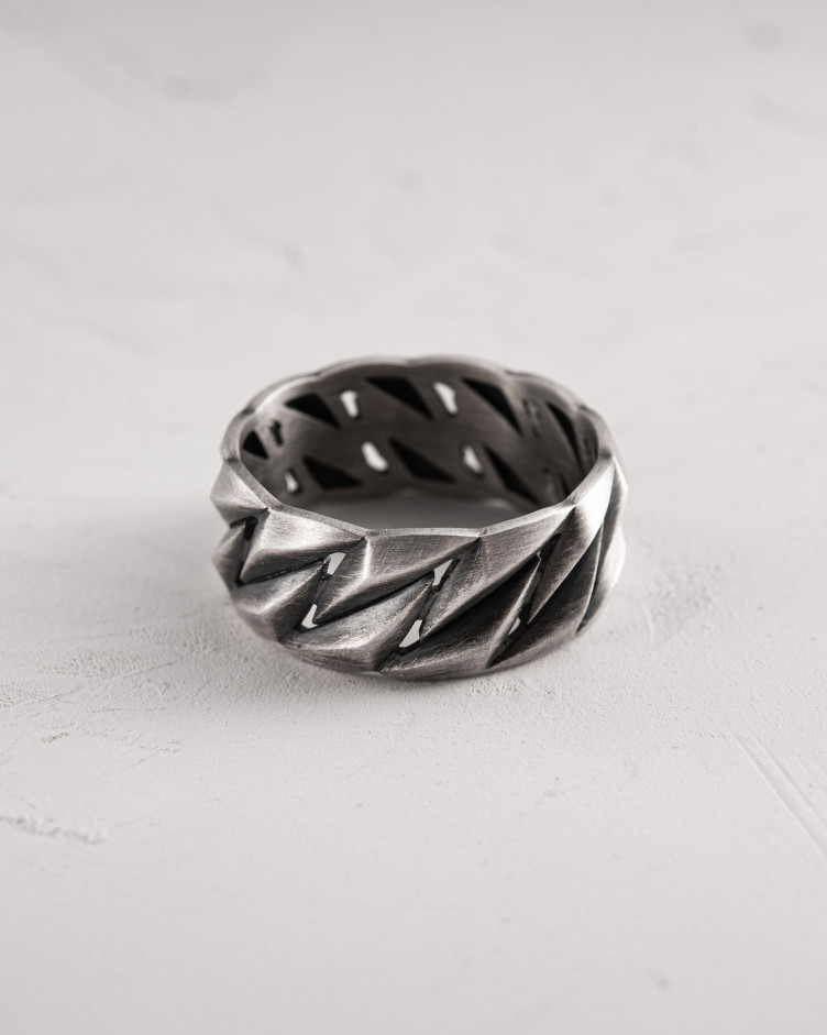 Ring KUBANISCHE KETTE in Sterlingsilber 9