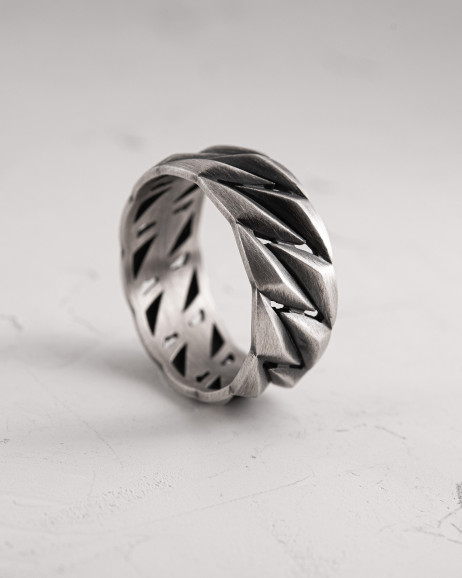 Ring KUBANISCHE KETTE in Sterlingsilber 10
