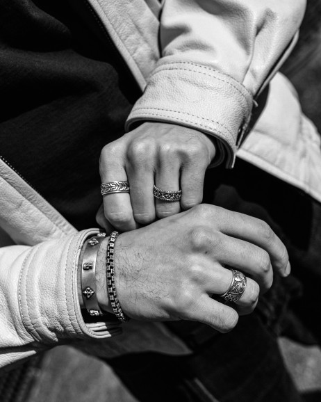 Ring JAPANISCHE KOI-KARPFEN UND WELLEN in Sterlingsilber 13