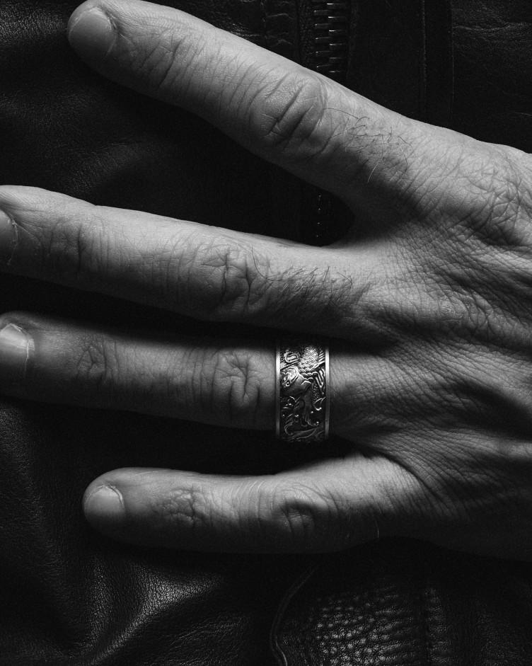 Ring JAPANISCHE KOI-KARPFEN UND WELLEN in Sterlingsilber 4