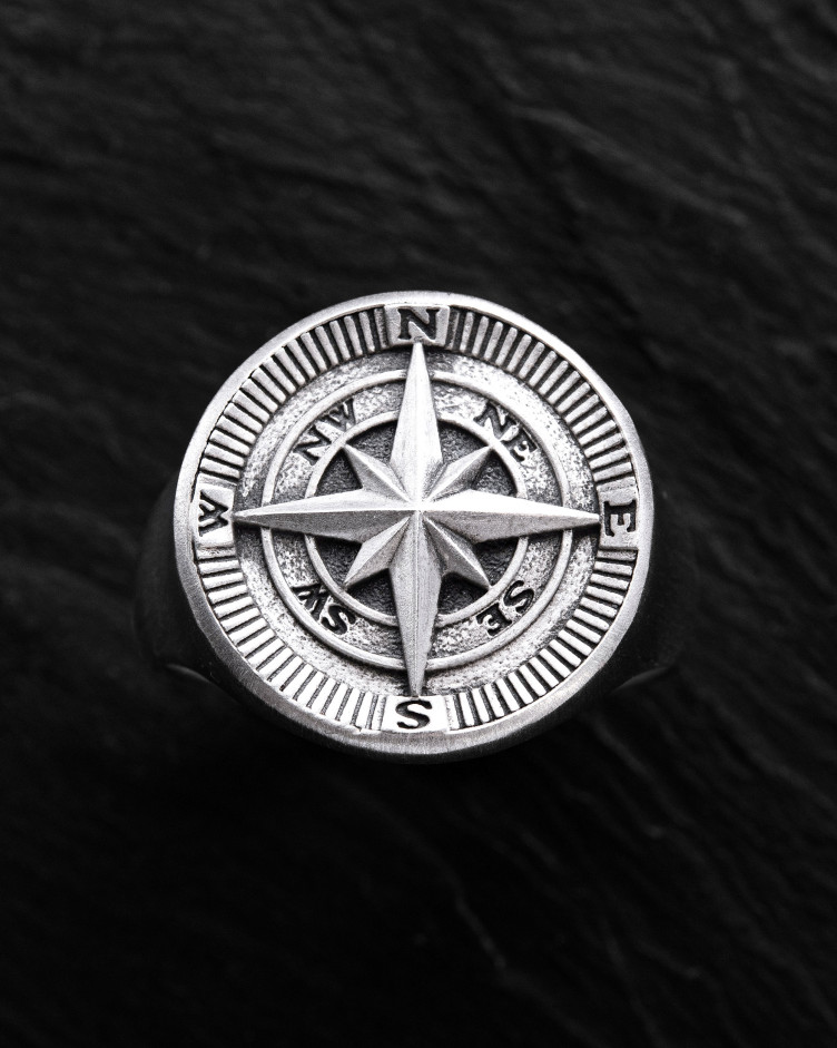 Ring COMPASS. POLAR STAR in Sterlingsilber 4