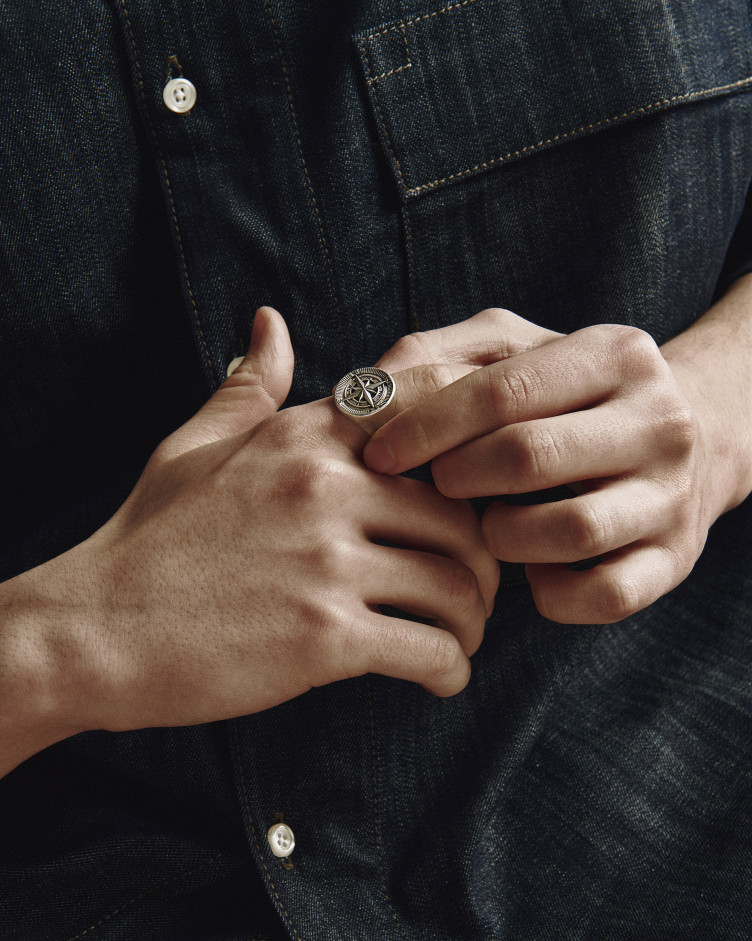 Ring COMPASS. POLAR STAR in Sterlingsilber 4