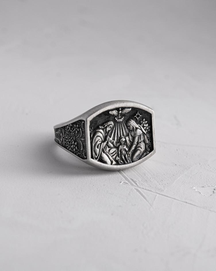 Ring JESUSKIND GEBURT in Sterlingsilber 8