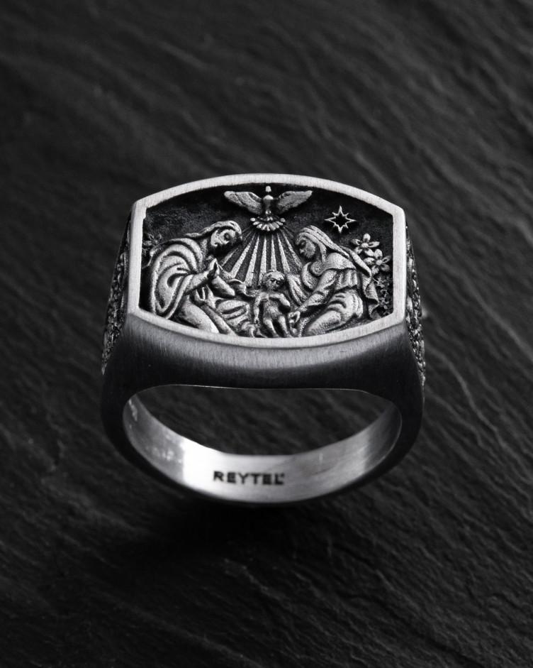 Ring JESUSKIND GEBURT in Sterlingsilber 4