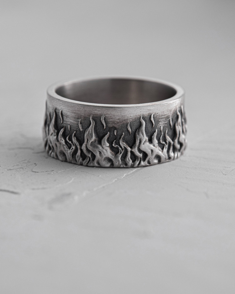 Ring BRENNEN in Sterlingsilber 10