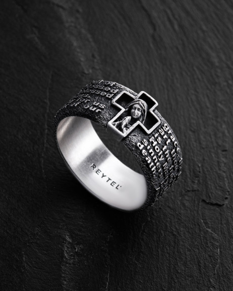 Ring PRAYER TO HAIL MARY in Sterlingsilber 4