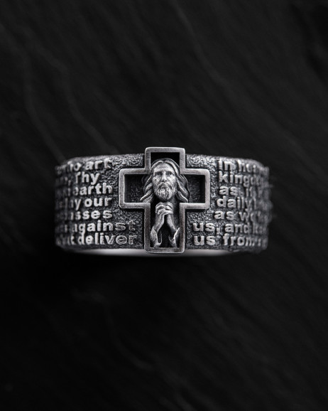 Ring GEBET VATER UNSER in Sterlingsilber