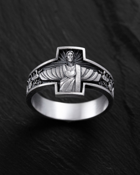 Ring DIOS ES AMOS in Sterlingsilber 2