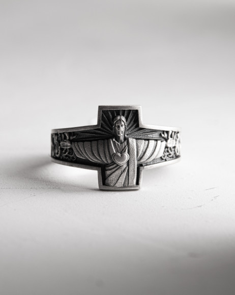 Ring DIOS ES AMOS in Sterlingsilber 4