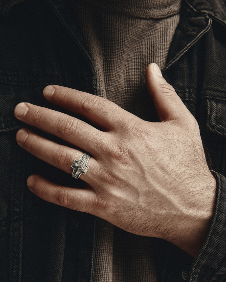 Ring DIOS ES AMOS in Sterlingsilber 3