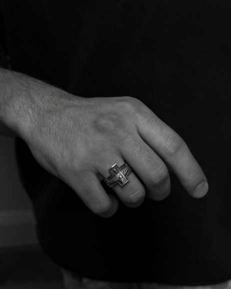 Ring DIOS ES AMOS in Sterlingsilber 3