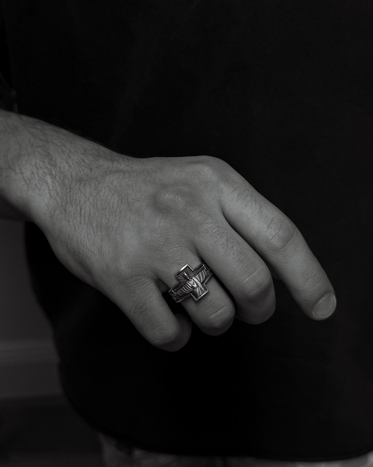 Ring DIOS ES AMOS in Sterlingsilber 3