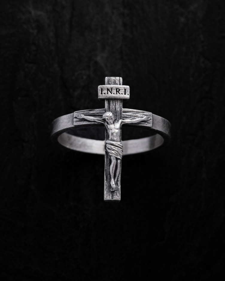 Ring JESUSKREUZ INRI in Sterlingsilber