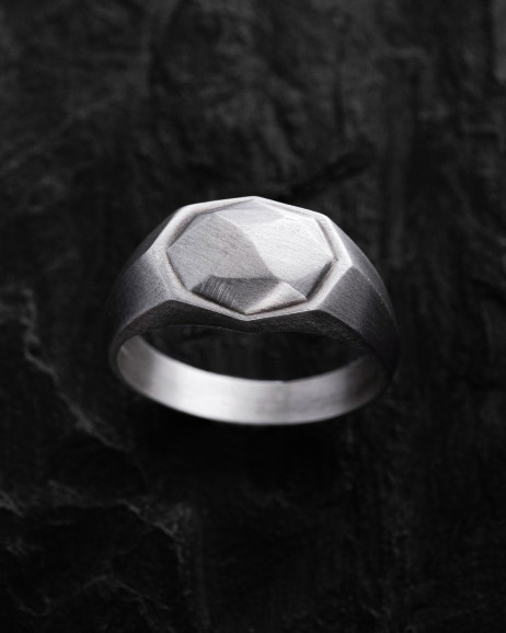 Ring METEORITE in Sterlingsilber 4