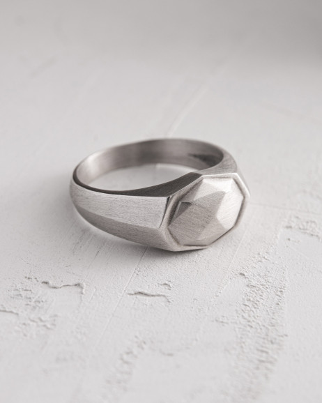 Ring METEORITE in Sterlingsilber