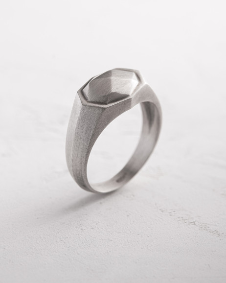 Ring METEORITE in Sterlingsilber 2