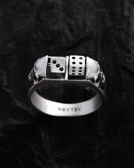 Ring ALEA IACTA EST in Sterlingsilber 4