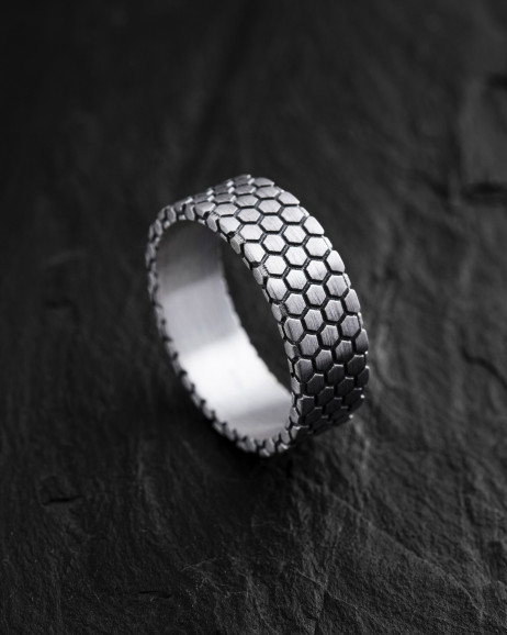 Ring HONEYCOMB in Sterlingsilber 3
