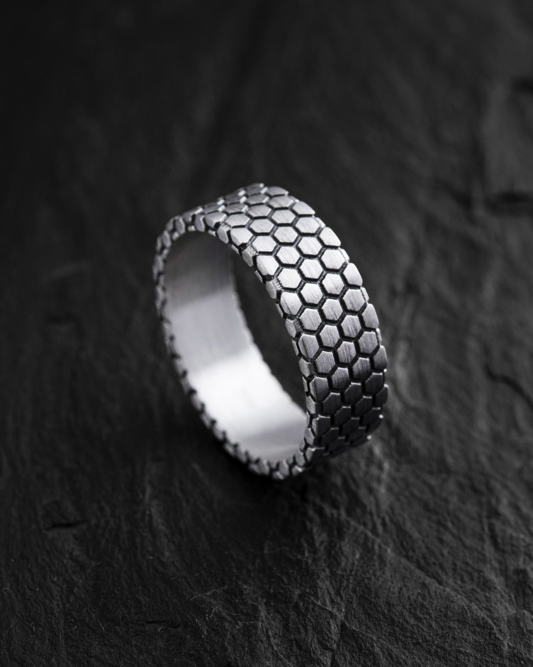 Ring HONEYCOMB in Sterlingsilber 3