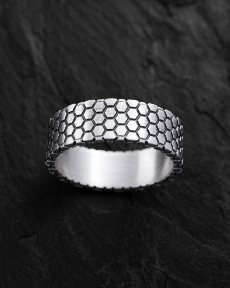 Ring HONEYCOMB in Sterlingsilber