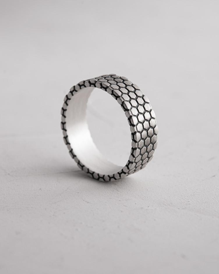 Ring HONEYCOMB in Sterlingsilber 5