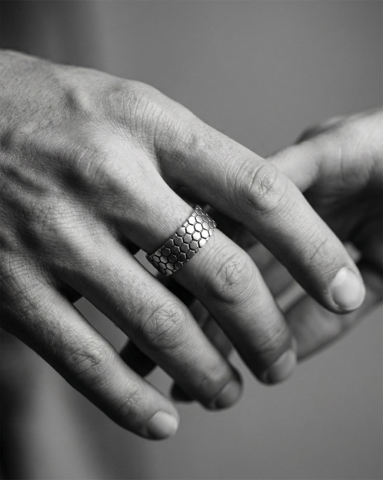 Ring HONEYCOMB in Sterlingsilber 4