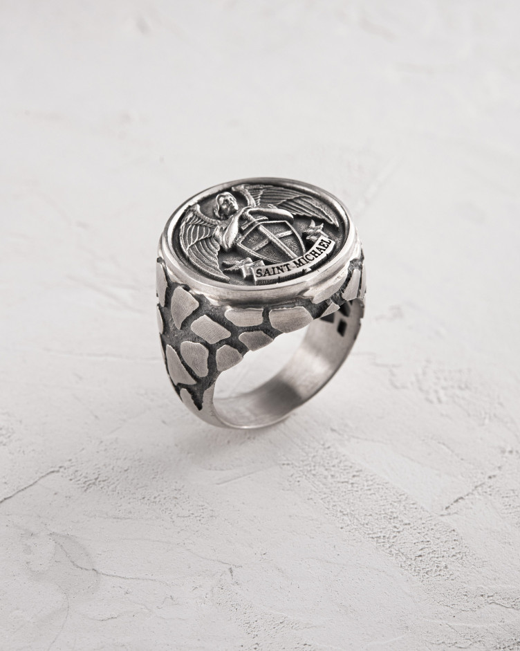 Ring HEILIGER MICHAEL in Sterlingsilber 2