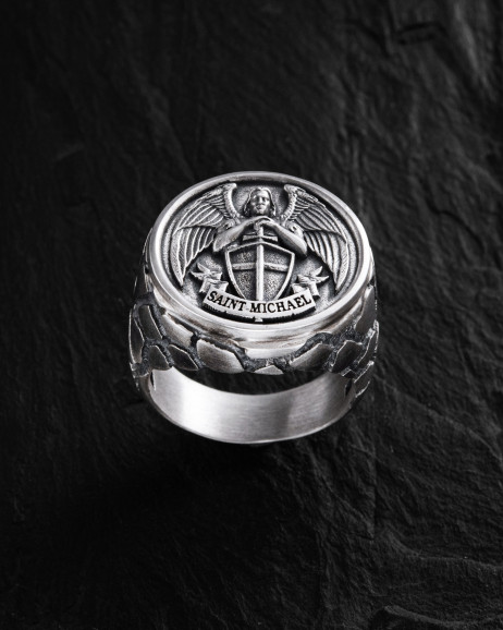 Ring HEILIGER MICHAEL in Sterlingsilber 4