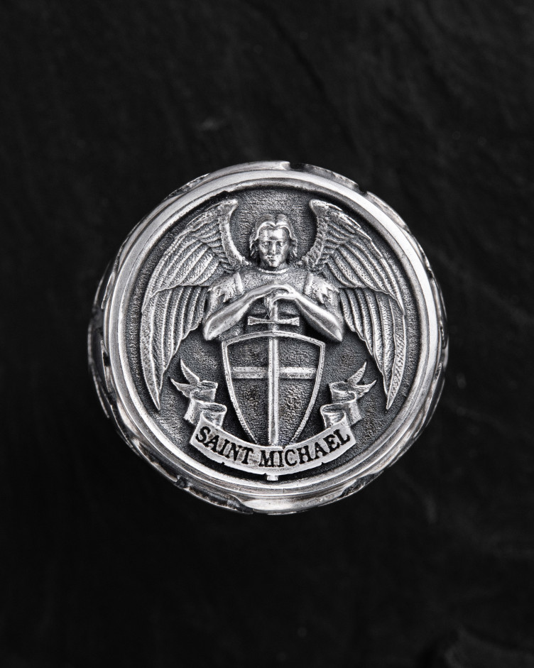 Ring HEILIGER MICHAEL in Sterlingsilber 3