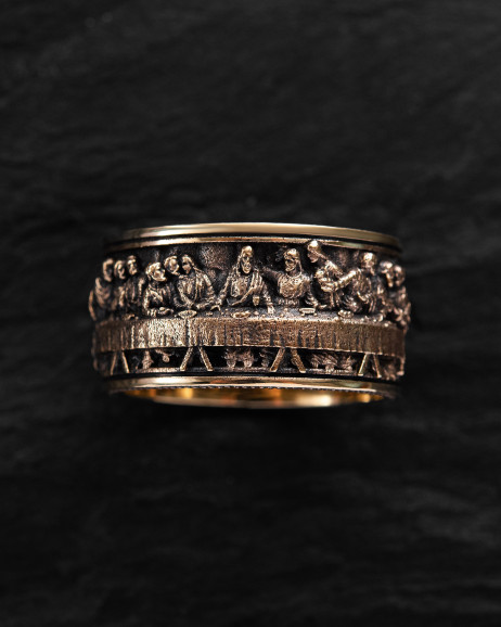 Ring DAS LETZTE ABENDMAHL (LEONARDO DA VINCI) 585er Gelbgold 5