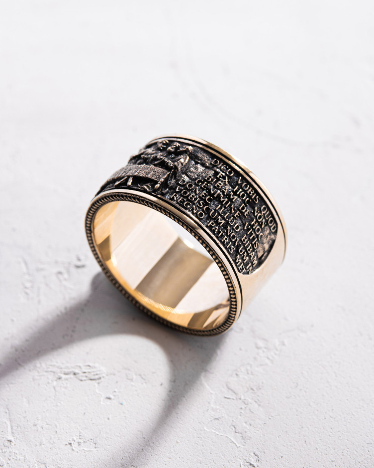 Ring DAS LETZTE ABENDMAHL (LEONARDO DA VINCI) 585er Gelbgold 4