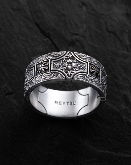 Ring MALTESE TEMPLAR CROSS in Sterlingsilber  2