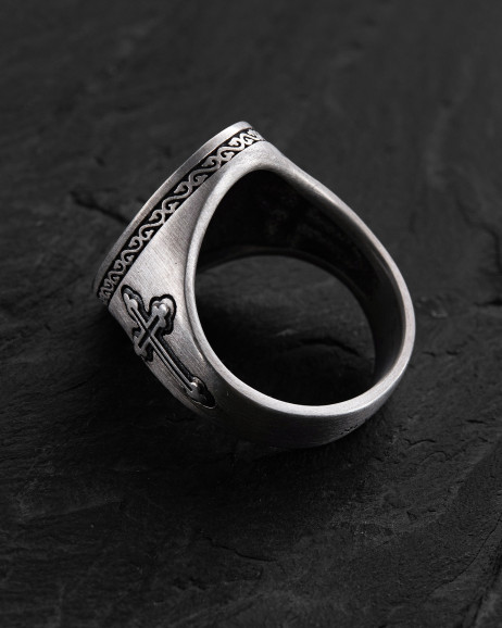 Ring SAINT MICHAEL PROTECT US in Sterlingsilber 3