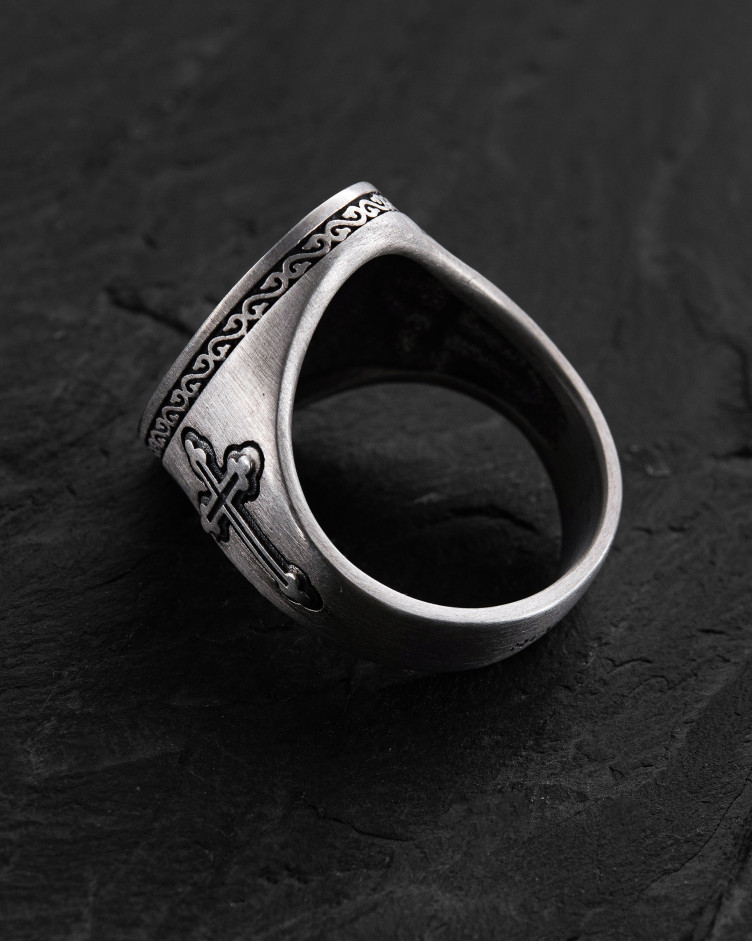 Ring SAINT MICHAEL PROTECT US in Sterlingsilber 3