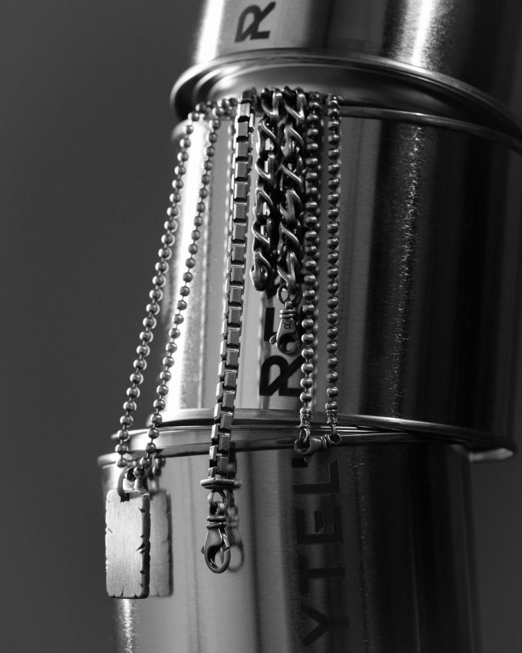 Dog tag Anhänger mit STEIN in sterlingsilber 4