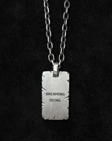 Dog Tag Anhänger   ̶D̶R̶E̶A̶M̶I̶N̶G̶  DOING in sterlingsilber 3