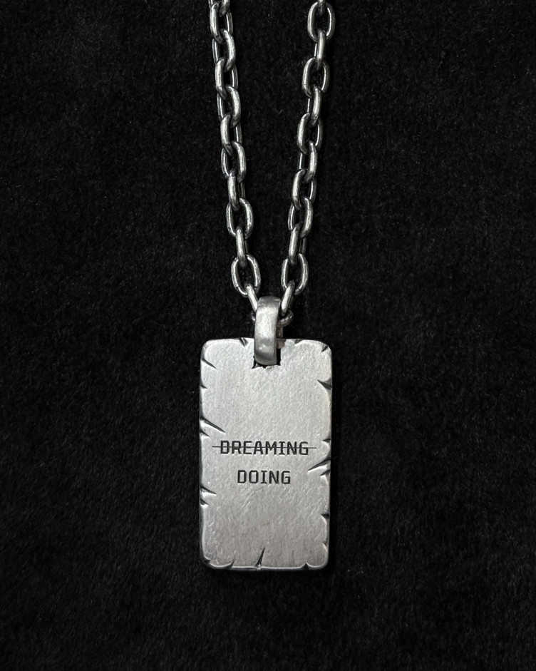 Dog Tag Anhänger   ̶D̶R̶E̶A̶M̶I̶N̶G̶  DOING in sterlingsilber 3