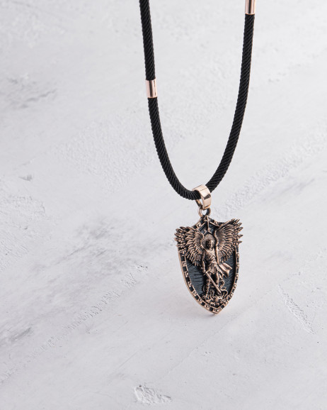 Anhänger - Schild ST. ERZENGEL MICHAEL (Rotgold) 4